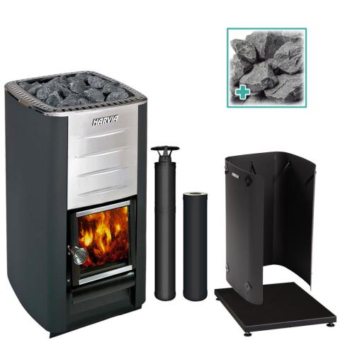 Harvia M3 Wood-Burning Stove Kit BK