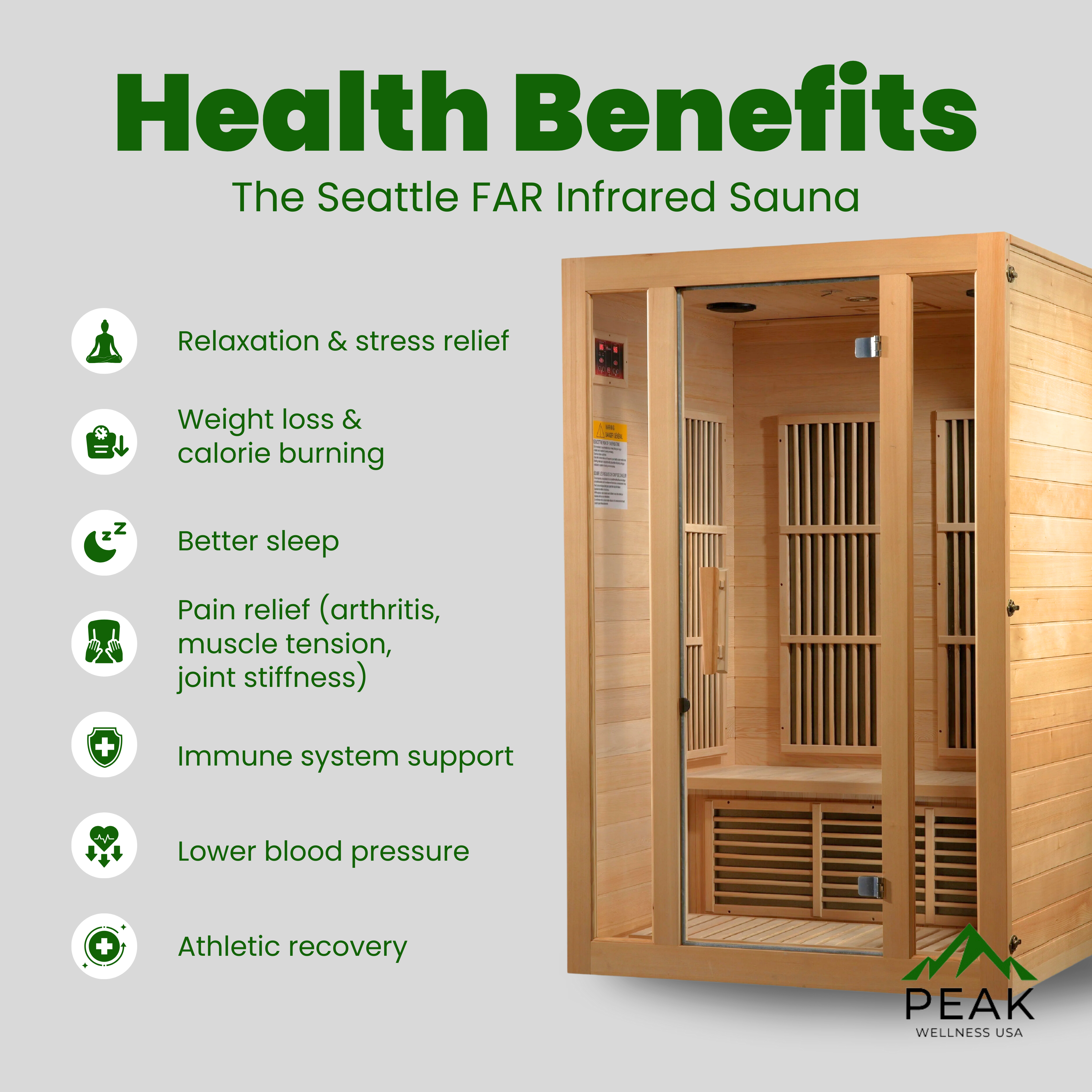 The Seattle 2 Person Low EMF Infrared Sauna | Maxxus Saunas Maxxus Saunas