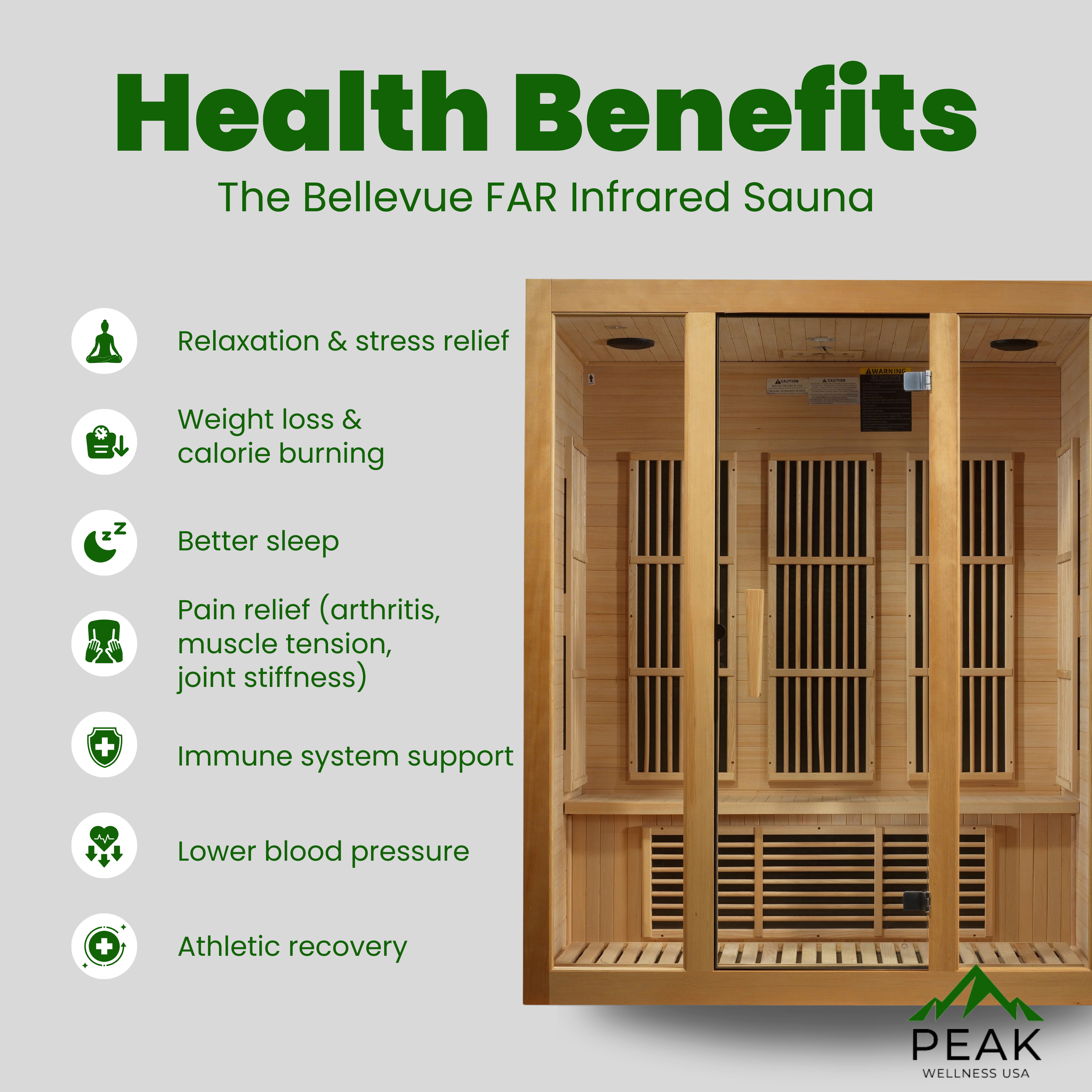 The Bellevue 3 Person Low EMF Infrared Sauna | Maxxus Saunas Maxxus Saunas