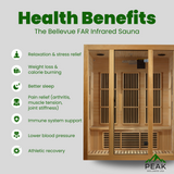 The Bellevue 3 Person Low EMF Infrared Sauna | Maxxus Saunas Maxxus Saunas