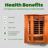 The Lugano 3 Person Near Zero EMF Full Spectrum Infrared Sauna | Dynamic Saunas Dynamic Saunas