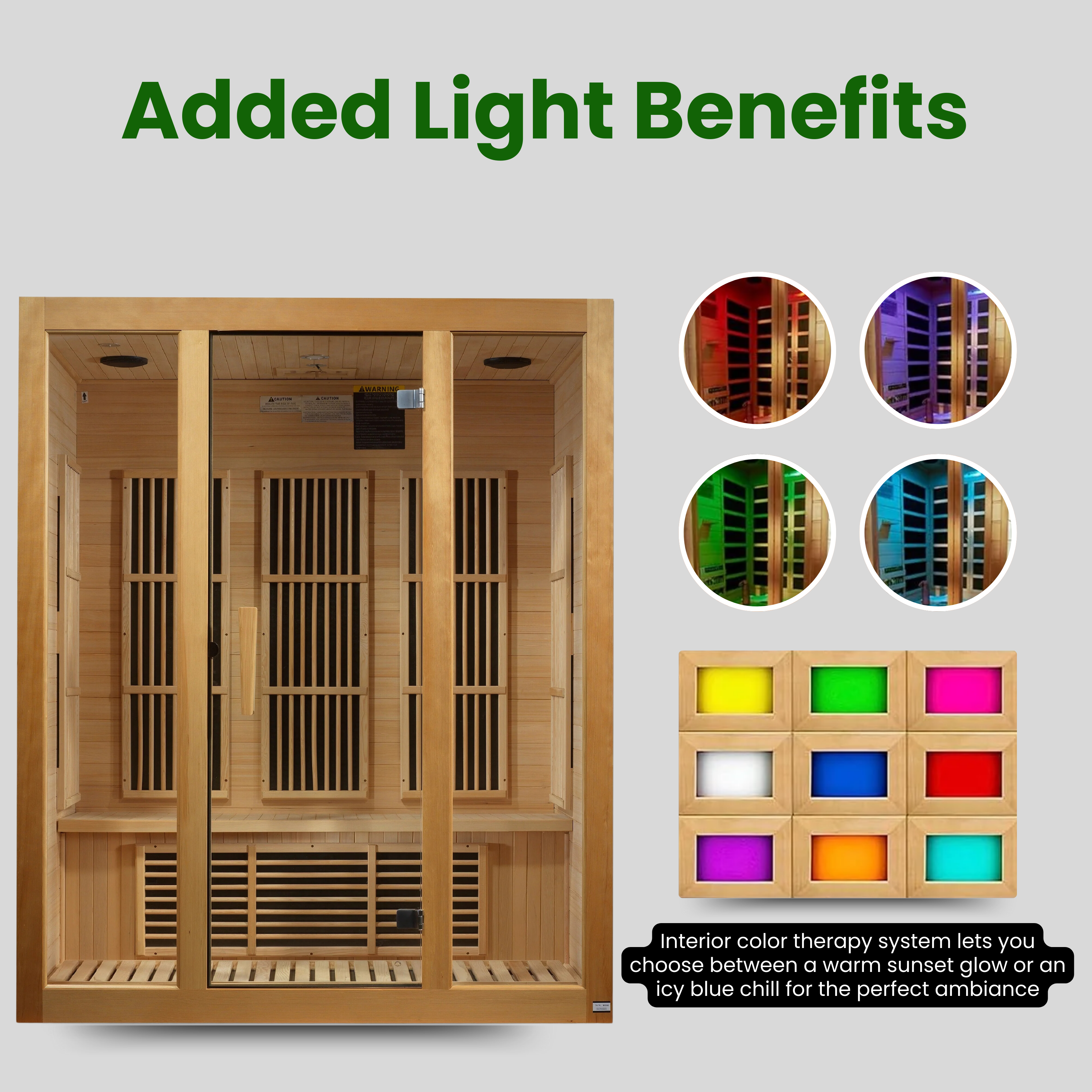 The Bellevue 3 Person Low EMF Infrared Sauna | Maxxus Saunas Maxxus Saunas