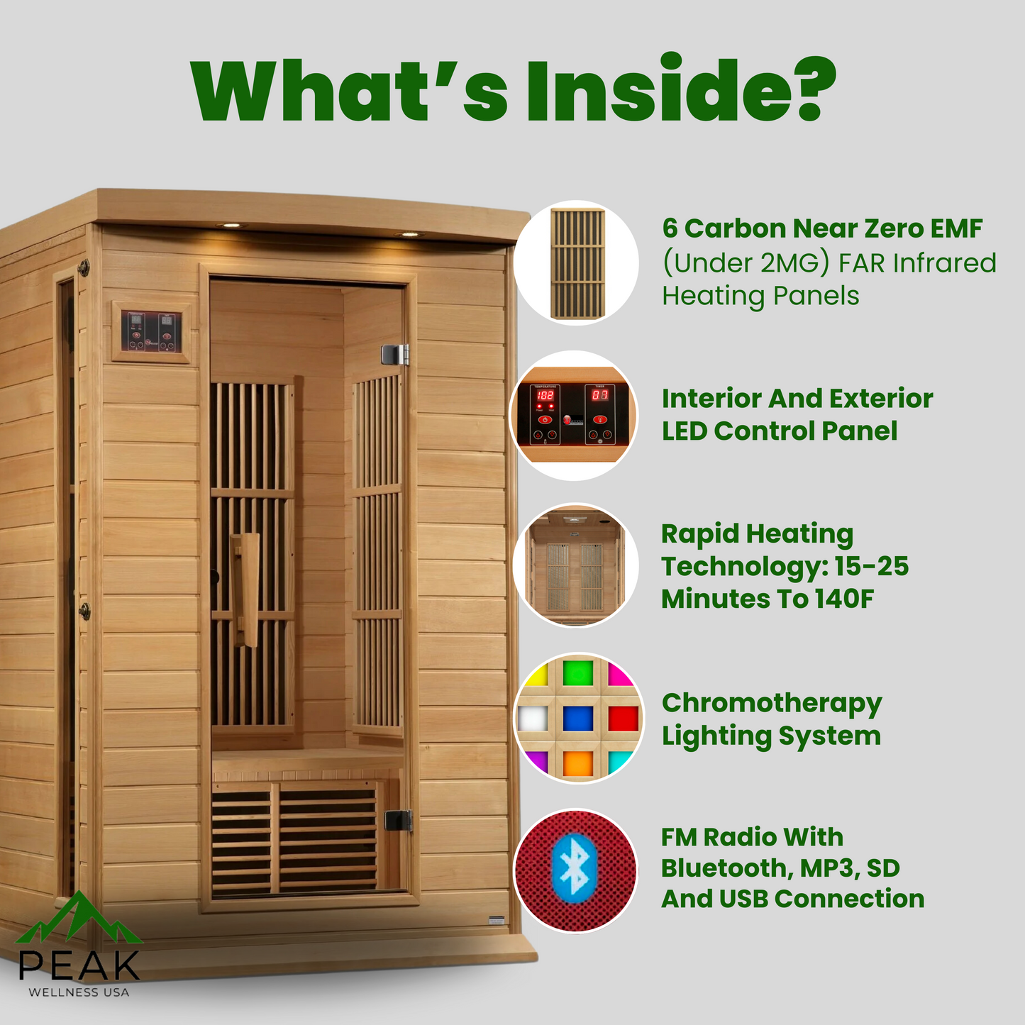 The Vitality 2 Person Near Zero EMF Infrared Sauna | Maxxus Saunas Maxxus Saunas