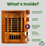 The Bellagio 3 Person Low EMF Infrared Sauna | Dynamic Saunas Dynamic Saunas