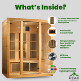 The Bellevue 3 Person Low EMF Infrared Sauna | Maxxus Saunas Maxxus Saunas