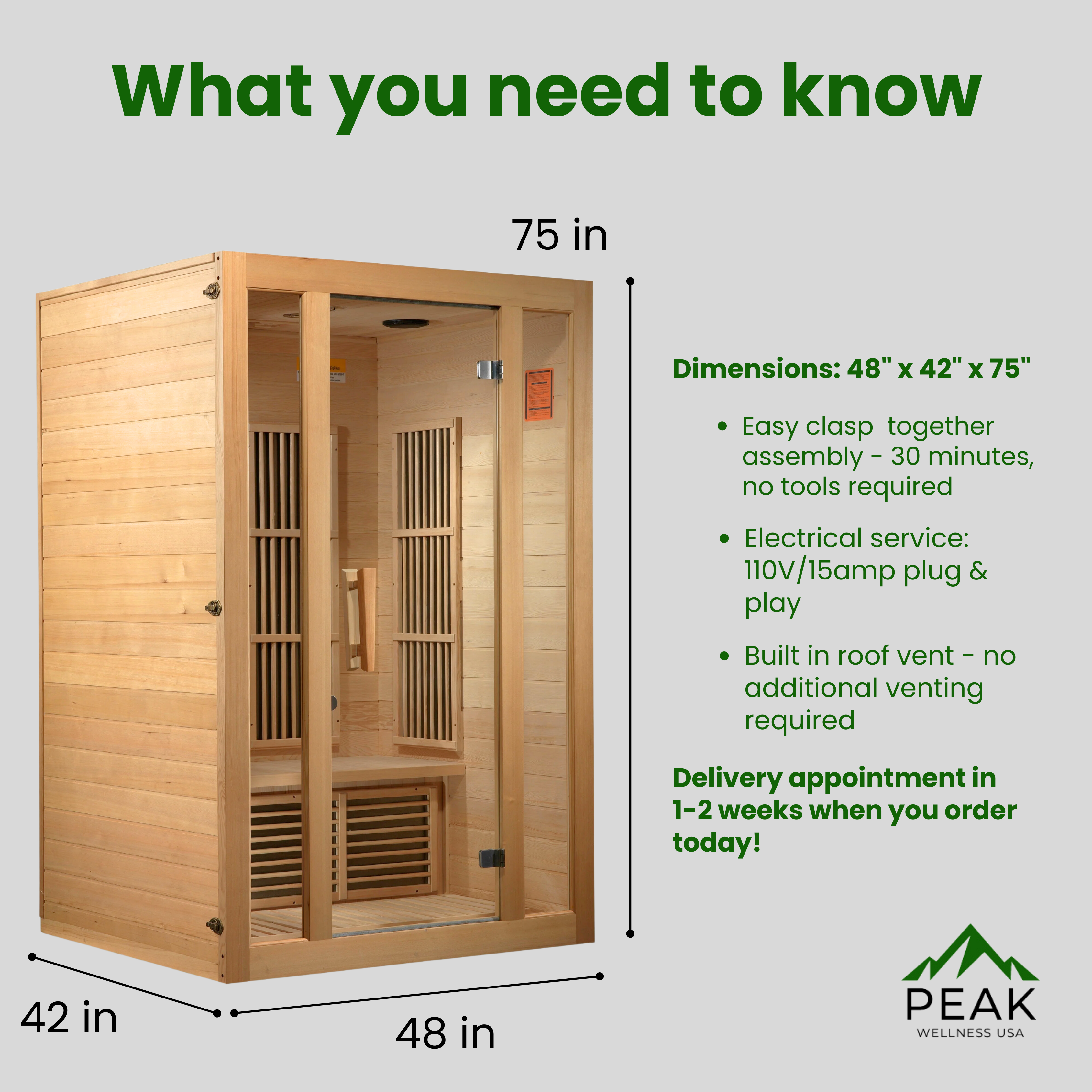 The Seattle 2 Person Low EMF Infrared Sauna | Maxxus Saunas Maxxus Saunas