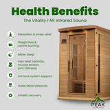 The Vitality 2 Person Near Zero EMF Infrared Sauna | Maxxus Saunas Maxxus Saunas