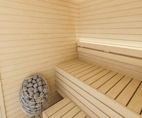 Auroom Cala Glass 3 Person Indoor Traditional Sauna