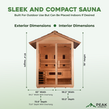 The Carinthia 3 Person Luxury Outdoor Hybrid Sauna