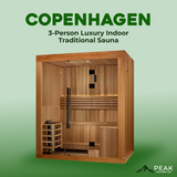 The Copenhagen 3 Person Luxury Indoor Traditional Sauna