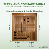 The Copenhagen 3 Person Luxury Indoor Traditional Sauna