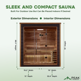 The Drammen 3 Person Luxury Outdoor Traditional Sauna