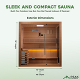 The Forssa 3 Person Luxury Indoor Traditional Sauna