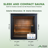 The G6 5 Person Luxury Outdoor Pre-Assembled Traditional Sauna