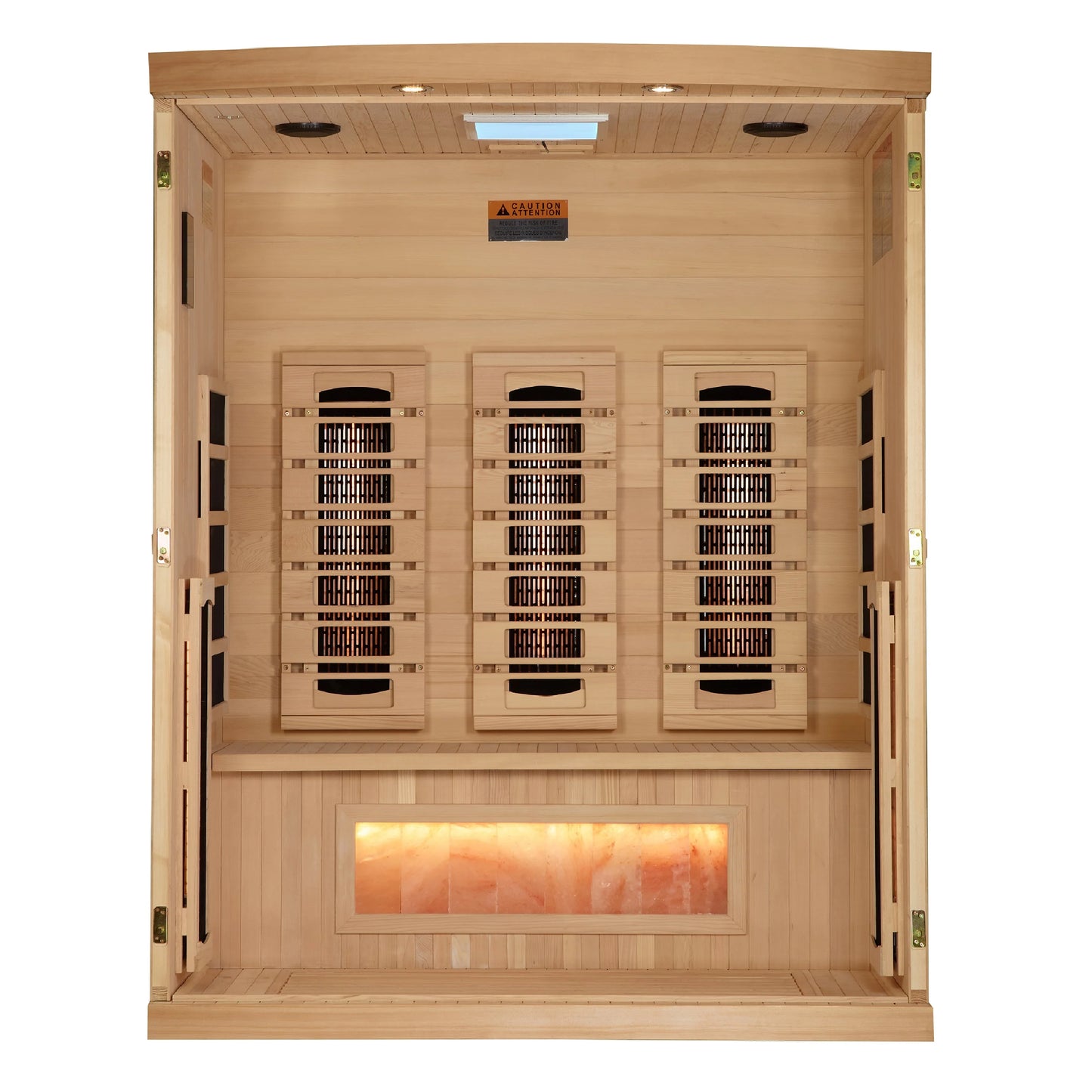 The Stoic 3 Person Near Zero EMF Full Spectrum Infrared Sauna | Golden Designs