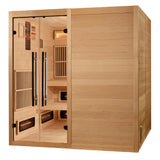 The Toledo 6 Person Luxury Indoor Hybrid Sauna with Retractable Bench