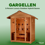 The Gargellen 5 Person Luxury Outdoor Hybrid Sauna