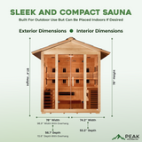 The Gargellen 5 Person Luxury Outdoor Hybrid Sauna