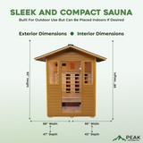 The Grandby 3 Person Outdoor FAR/MID Infrared Sauna