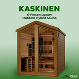 The Kaskinen 6 Person Luxury Outdoor Hybrid Sauna