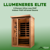 The Llumeneres Elite 2 Person Ultra Low EMF Indoor FAR Infrared Sauna