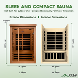 The Llumeneres Elite 2 Person Ultra Low EMF Indoor FAR Infrared Sauna