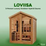 The Loviisa 3 Person Luxury Outdoor Hybrid Sauna