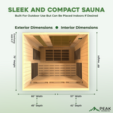 The Lugano 3 Person Near Zero EMF Indoor Full Spectrum Infrared Sauna