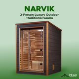 The Narvik 2 Person Luxury Outdoor Traditional Sauna