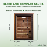 The Narvik 2 Person Luxury Outdoor Traditional Sauna