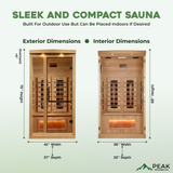 The New York 1-2 Person Luxury Near Zero EMF Indoor Full Spectrum Infrared Sauna