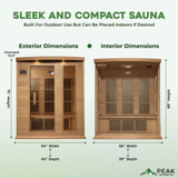 The Opaline 3 Person Near Zero EMF Indoor FAR Infrared Sauna