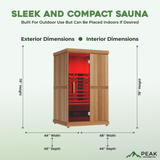 The Radiant 2 Person Indoor Full Spectrum Infrared Sauna with Red Light Therapy