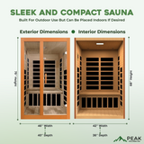 The Santiago Elite 2 Person Ultra Low EMF Indoor FAR Infrared Sauna