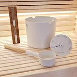 SaunaLife Bucket, Ladle, Timer and Thermometer | Sauna Accessory Package