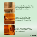 The Seattle 2 Person Low EMF Indoor FAR Infrared Sauna