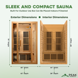 The Seattle 2 Person Low EMF Indoor FAR Infrared Sauna