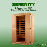 The Serenity 2 Person Low EMF Indoor FAR Infrared Sauna