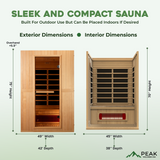 The Serenity 2 Person Low EMF Indoor FAR Infrared Sauna