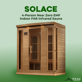 The Solace 4 Person Near Zero EMF Indoor FAR Infrared Sauna