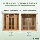 The Solace 4 Person Near Zero EMF Indoor FAR Infrared Sauna