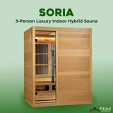 The Soria 3 Person Luxury Indoor Hybrid Sauna