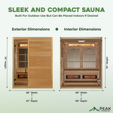 The Soria 3 Person Luxury Indoor Hybrid Sauna