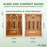 The Stoic 3 Person Luxury Near Zero EMF Indoor Full Spectrum Infrared Sauna