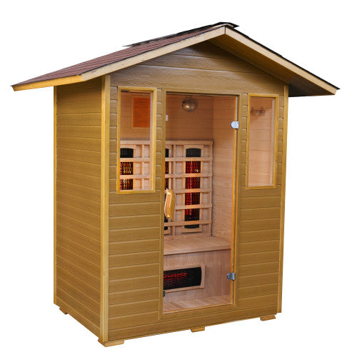 The Grandby 3 Person Outdoor FAR/MID Infrared Sauna