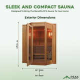 The Tiburon 4 Person Indoor Traditional Sauna