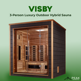 The Visby 3 Person Luxury Outdoor Hybrid Sauna