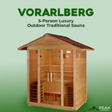 The Vorarlberg 5 Person Luxury Outdoor Traditional Sauna