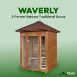 The Waverly 3 Person Outdoor Traditional Sauna