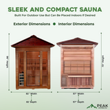 The Waverly 3 Person Outdoor Traditional Sauna